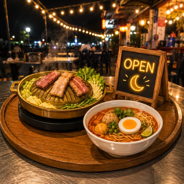 โปรโมทร้านอาหารปิดดึก ร้านอาหารเปิดกลางคืน ใกล้ดอนเมือง