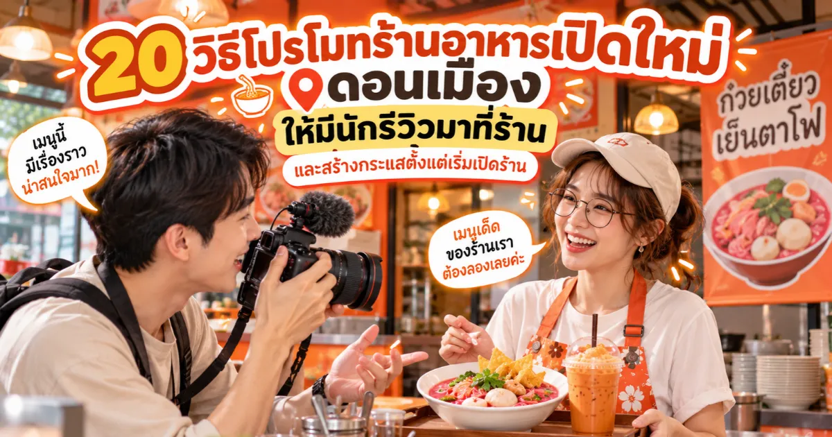 โปรโมท ร้านอาหารเปิดใหม่ ใกล้ดอนเมือง สร้างกระแสและดึงนักรีวิวมาที่ร้าน - ดอนเมือง.com